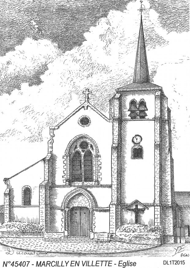 N 45407 - MARCILLY EN VILLETTE - église
